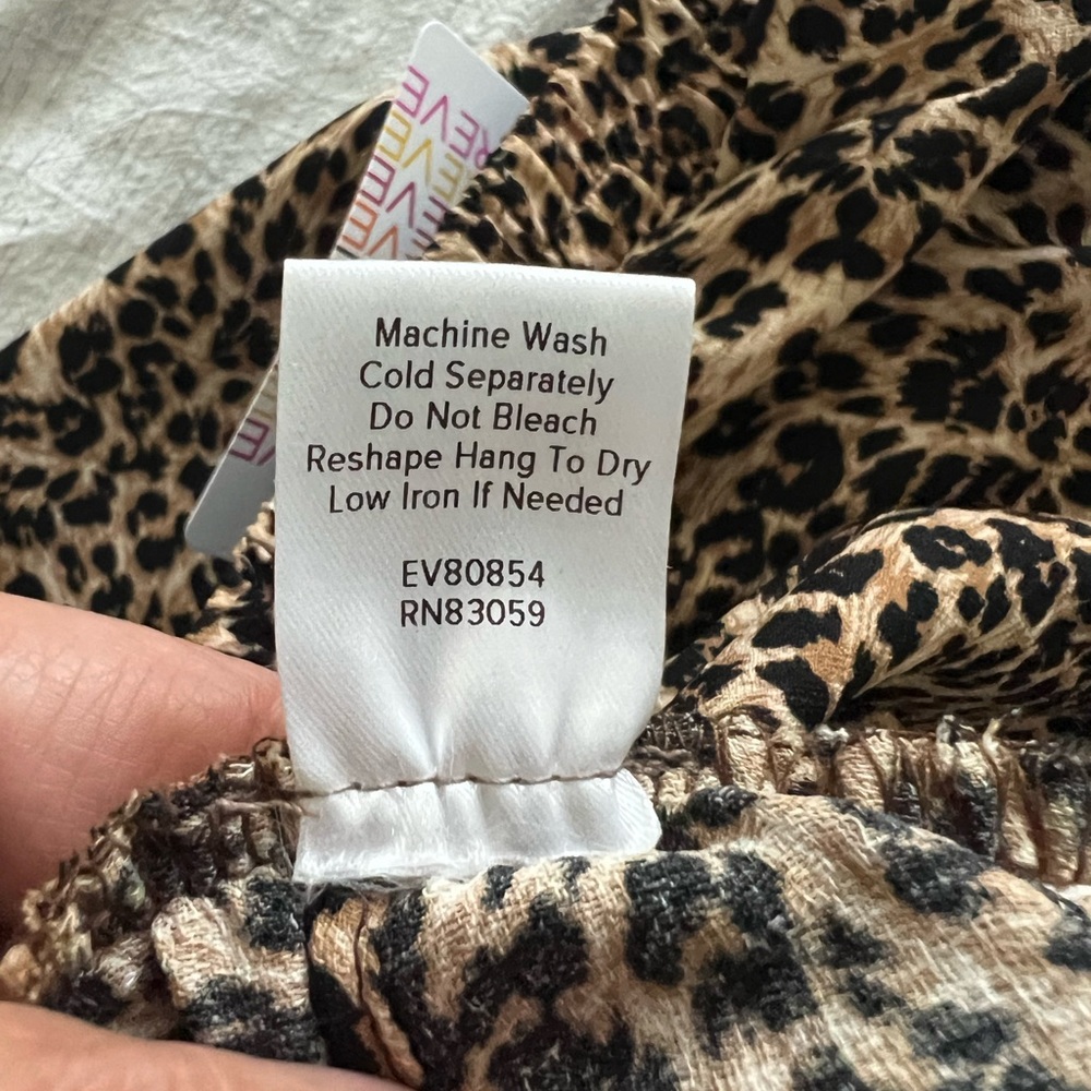 Evereve Peyton Jensen Whitney Pant, animal print, NWT, L - Picture 9 of 11